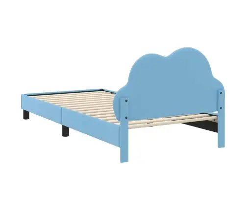Bērnu Gultas Rāmis Ar Galvgali Zila 80 X 200 Cm Pu Vidaxl