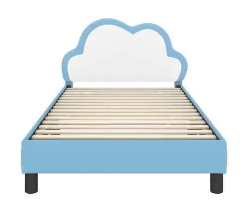 Bērnu Gultas Rāmis Ar Galvgali Zila 80 X 200 Cm Pu Vidaxl