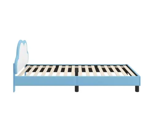 Bērnu Gultas Rāmis Ar Galvgali Zila 80 X 200 Cm Pu Vidaxl