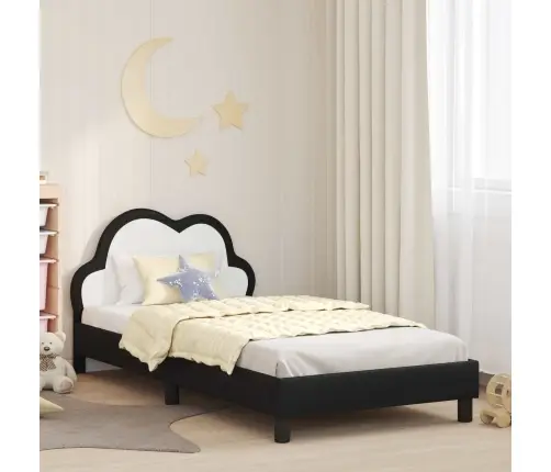 Bērnu Gultas Rāmis Ar Galvgali Melna 90 X 200 Cm Pu Vidaxl