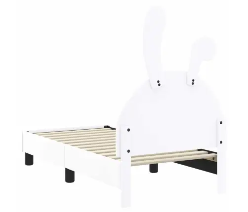 Bērnu Gultas Rāmis Ar Galvgali Balts 70 X 140 Cm Pu Vidaxl