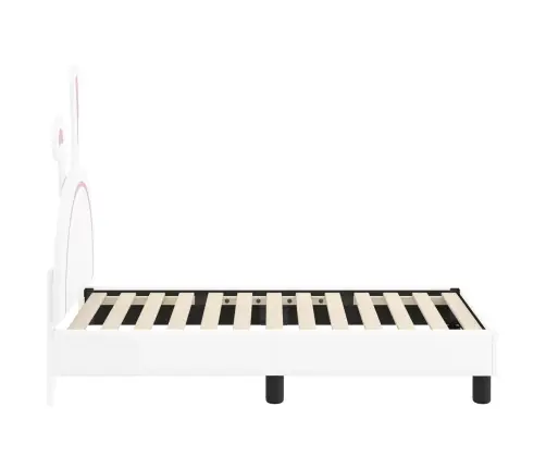 Bērnu Gultas Rāmis Ar Galvgali Balts 70 X 140 Cm Pu Vidaxl