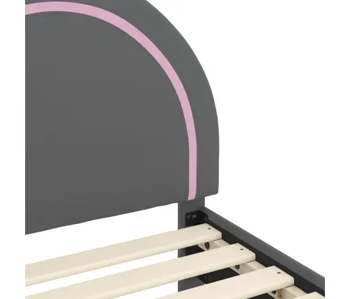 Kuni 3-Aastase Voodi Raam Koos Peatoega Helehall 70 X 140 Cm Pu