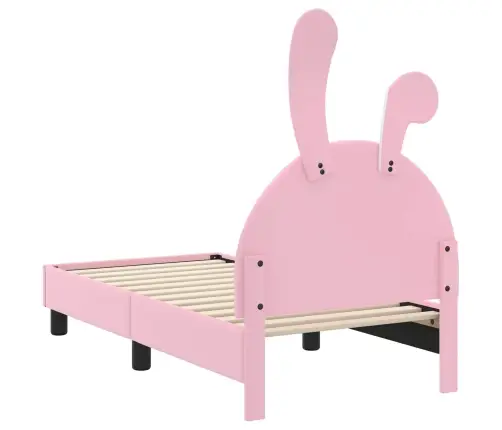 Bērnu Gultas Rāmis Ar Galvgali Rozā 70 X 140 Cm Pu Vidaxl