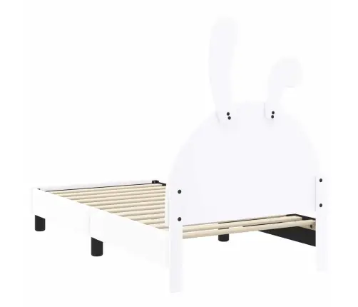 Vaikiška Lovos Konstrukcija Su Galvūgaliu Balta 80 X 160 Cm Pu