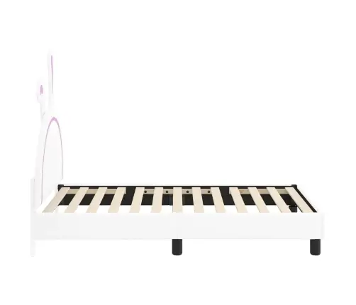 Vaikiška Lovos Konstrukcija Su Galvūgaliu Balta 80 X 160 Cm Pu