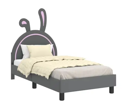 Vaikiška Lovos Konstrukcija Su Galvūgaliu Šviesiai Pilka Pu