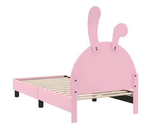 Vaikiška Lovos Konstrukcija Su Galvūgaliu Rožinė 80 X 160 Cm Pu