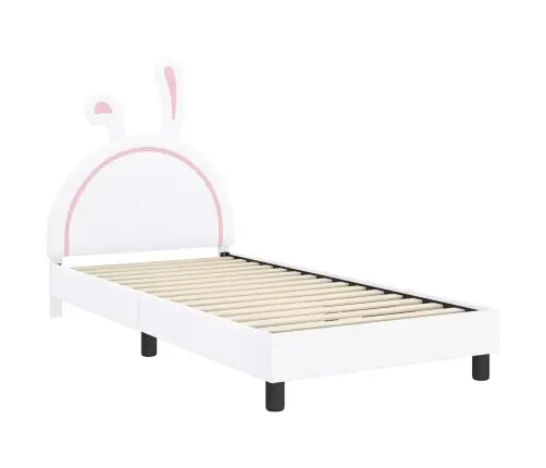 Vaikiška Lovos Konstrukcija Su Galvūgaliu Balta 80 X 200 Cm Pu