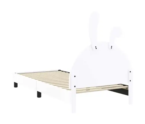 Vaikiška Lovos Konstrukcija Su Galvūgaliu Balta 80 X 200 Cm Pu