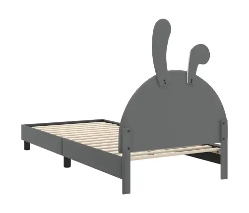 Bērnu Gultas Rāmis Ar Galvgali Gaiši Pelēks 90 X 200 Cm Pu Vidaxl