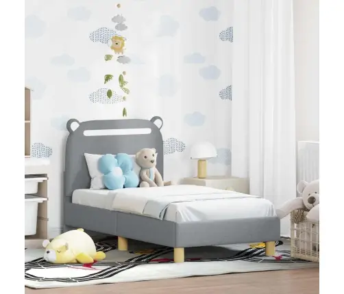 Kuni 3-Aastase Voodi Raam Koos Peatoega Helehall 70 X 140 Cm