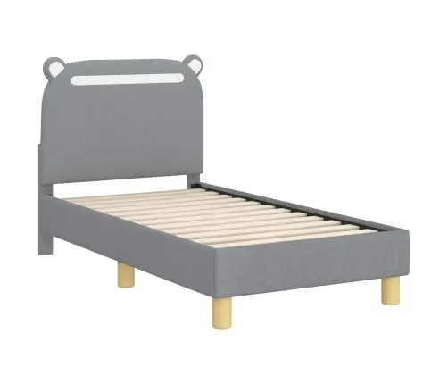 Kuni 3-Aastase Voodi Raam Koos Peatoega Helehall 70 X 140 Cm