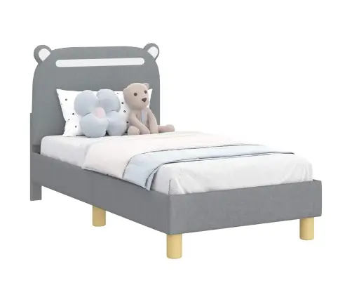 Kuni 3-Aastase Voodi Raam Koos Peatoega Helehall 70 X 140 Cm