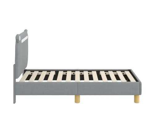 Kuni 3-Aastase Voodi Raam Koos Peatoega Helehall 70 X 140 Cm