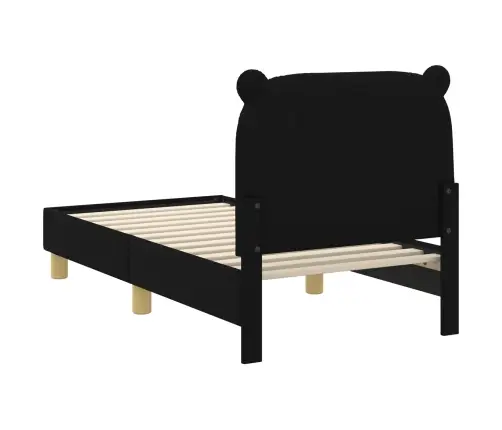 Vaikiška Lovo Rėmas Su Galvūgaliu Juoda 70 X 140 Cm Audinys