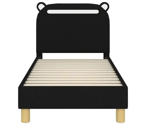 Vaikiška Lovo Rėmas Su Galvūgaliu Juoda 70 X 140 Cm Audinys