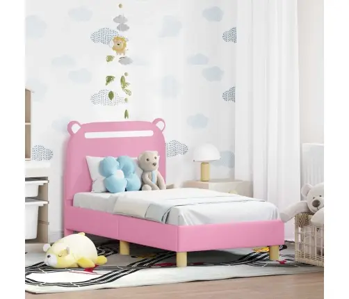Vaikiška Lovo Rėmas Su Galvūgaliu Rožinė 70 X 140 Cm Audinys