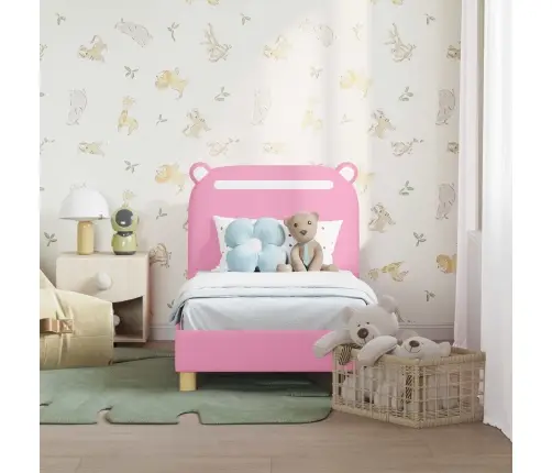 Vaikiška Lovo Rėmas Su Galvūgaliu Rožinė 70 X 140 Cm Audinys