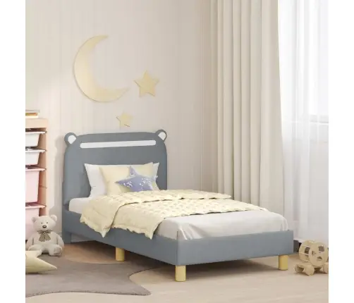 Laste Voodiraam Peatoega Peaga Helehall 80 X 160 Cm Kangas