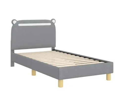 Laste Voodiraam Peatoega Peaga Helehall 80 X 160 Cm Kangas