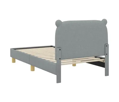 Laste Voodiraam Peatoega Peaga Helehall 80 X 160 Cm Kangas