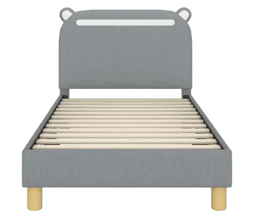 Laste Voodiraam Peatoega Peaga Helehall 80 X 160 Cm Kangas