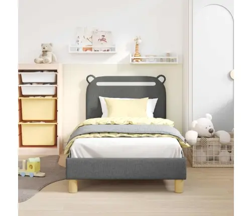 Laste Voodiraam Peatoega Peaga Tumehall 80 X 160 Cm Kangas