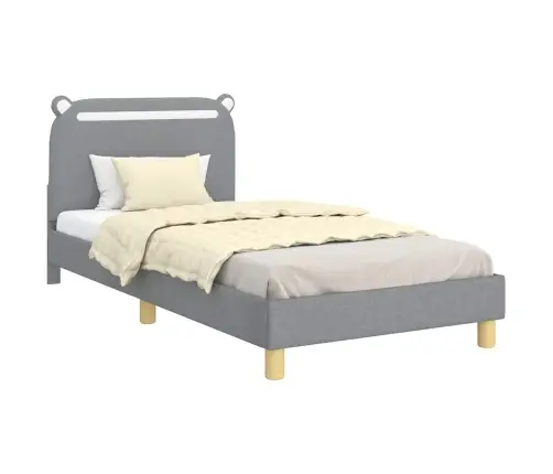 Vaikiška Lovos Konstrukcija Su Galvūgaliu Šviesiai Pilka