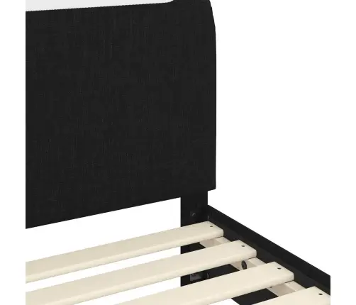 Vaikiška Lovos Konstrukcija Su Galvūgaliu Juoda 90 X 190 Cm