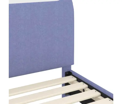 Laste Voodiraam Peatoega Peaga Jeans Sinine 90 X 200 Cm Kangas