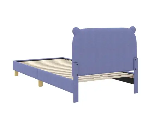 Laste Voodiraam Peatoega Peaga Jeans Sinine 90 X 200 Cm Kangas