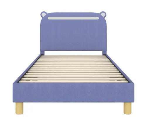 Laste Voodiraam Peatoega Peaga Jeans Sinine 90 X 200 Cm Kangas