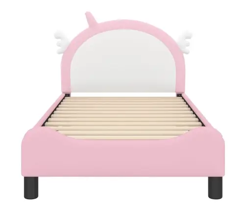 Vaikiška Lovos Konstrukcija Su Galvūgaliu Rožinė 80 X 160 Cm Pu