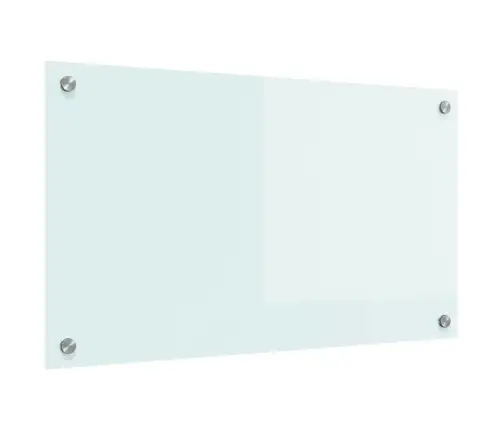 Virtuves Aizsargpanelis Balts 70 X 40 X 0.8 Cm Rūdīts Stikls Vidaxl