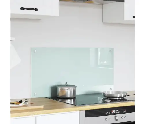 Virtuvės Užpakalinė Plokštė Balta 80 X 40 Cm Grūdintas Stiklas