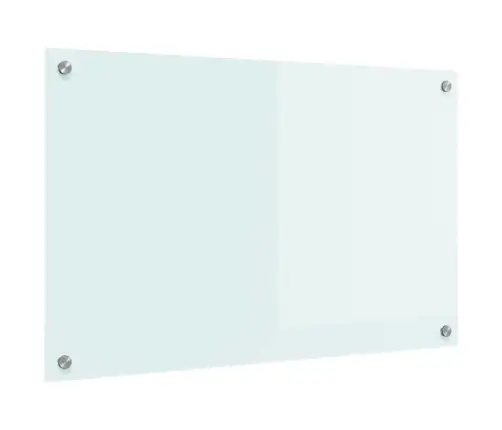 Virtuves Aizsargpanelis Balts 80 X 50 X 0.8 Cm Rūdīts Stikls Vidaxl