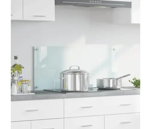 Kögi Splashback Valge 90 X 40 Cm Karastatud Klaas