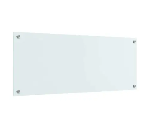 Virtuves Aizsargpanelis Balts 100 X 40 X 0.8 Cm Rūdīts Stikls Vidaxl