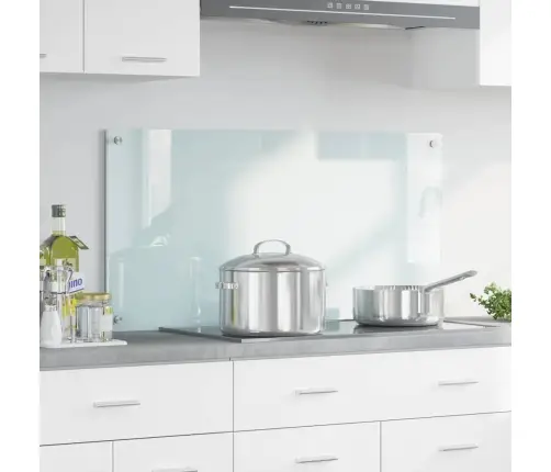 Kögi Splashback Valge 100 X 50 Cm Karastatud Klaas