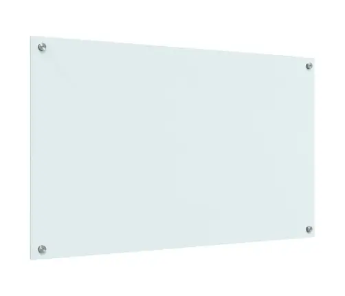 Virtuves Aizsargpanelis Balts 100 X 60 X 0.8 Cm Rūdīts Stikls Vidaxl