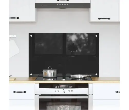 Kögi Splashback Must 80 X 50 Cm Karastatud Klaas