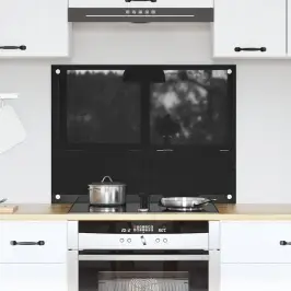 Kögi Splashback Must 80 X 60 Cm Karastatud Klaas