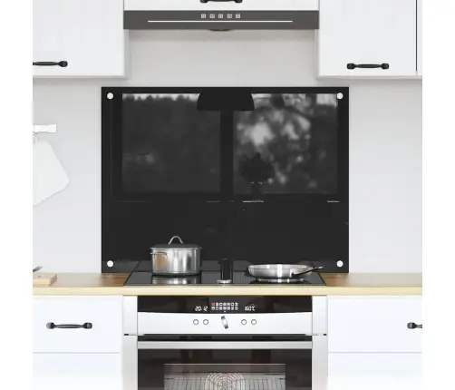 Kögi Splashback Must 80 X 60 Cm Karastatud Klaas