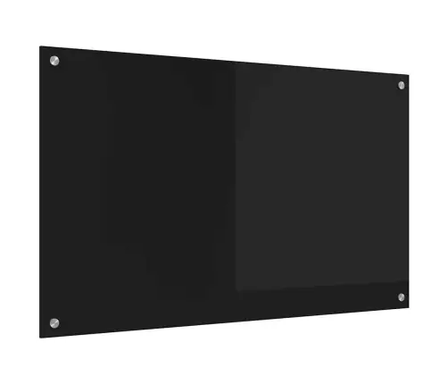 Virtuvės Užpakalinė Plokštė Juoda 100 X 60 Cm Grūdintas Stiklas