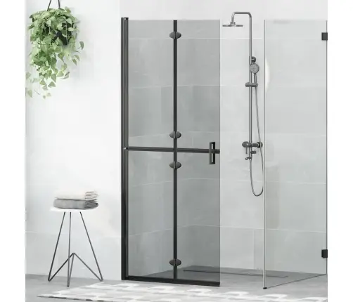 Ieejoša Dušas Siena Cits Melna Un Tumši Caurspīdīga 80 X 190 Cm Vidaxl