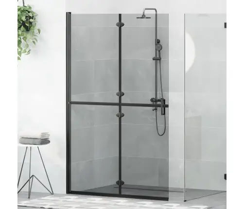 Ieejoša Dušas Siena Melna Un Tumši Caurspīdīga 120 X 190 Cm Vidaxl