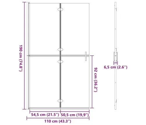 Käiguduši Sein Kuldne Ja Läbipaistev 110 X 190 Cm