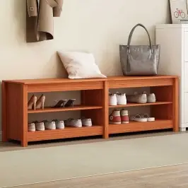 Batų Suolelis Su Lentyna Vaško Ruda 160 X 36,5 X 50 Cm