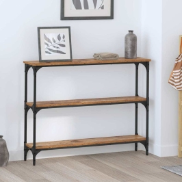 Konsoles Galds Ar Plauktu Vecs Koks 100 X 22.5 X 75 Cm Vidaxl